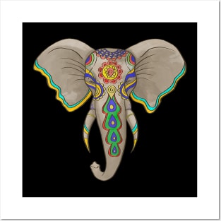 Ganesh Elephant Artistic Ganesha God Face   Spiritual Hindu Posters and Art